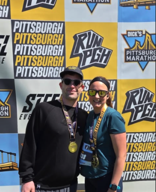 Laura and Nick at the Pittsburgh Marathon